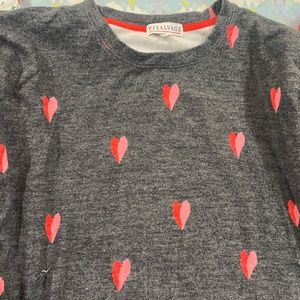 PJ Salvage Heart Sweatshirt